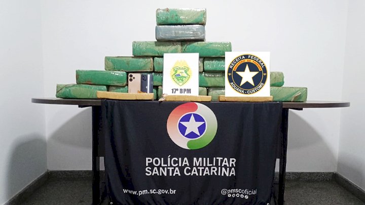 Operação Cosud: ação conjunta apreende 150 kg de maconha na divisa entre SC e PR