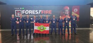 Comitiva do CBMSC participa de congresso internacional sobre gestão de incêndios florestais no Mato Grosso