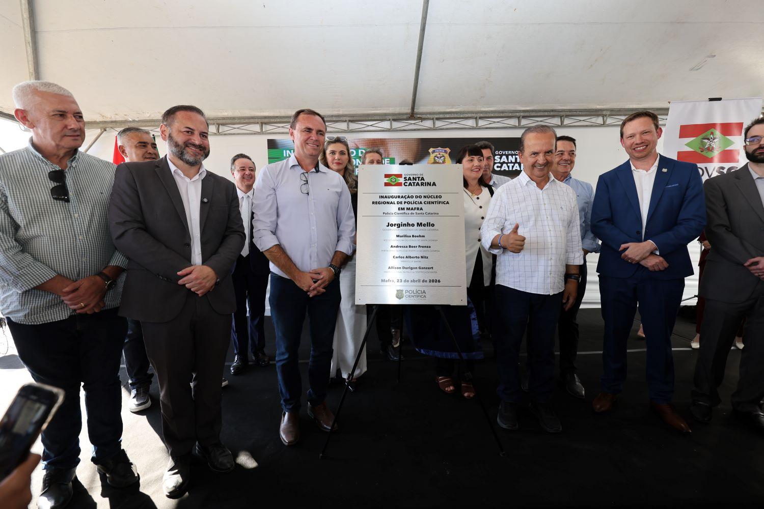 Governo do Estado inaugura Núcleo de Polícia Científica e anuncia investimentos em Mafra