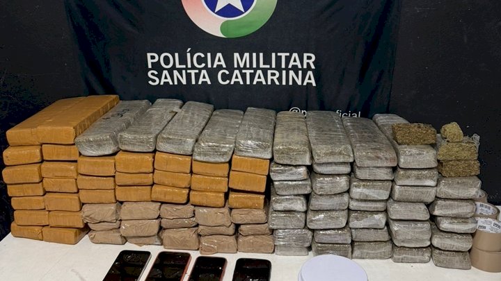Mais de 124 quilos de maconha são apreendidos em ações em Barra Velha e Joinville